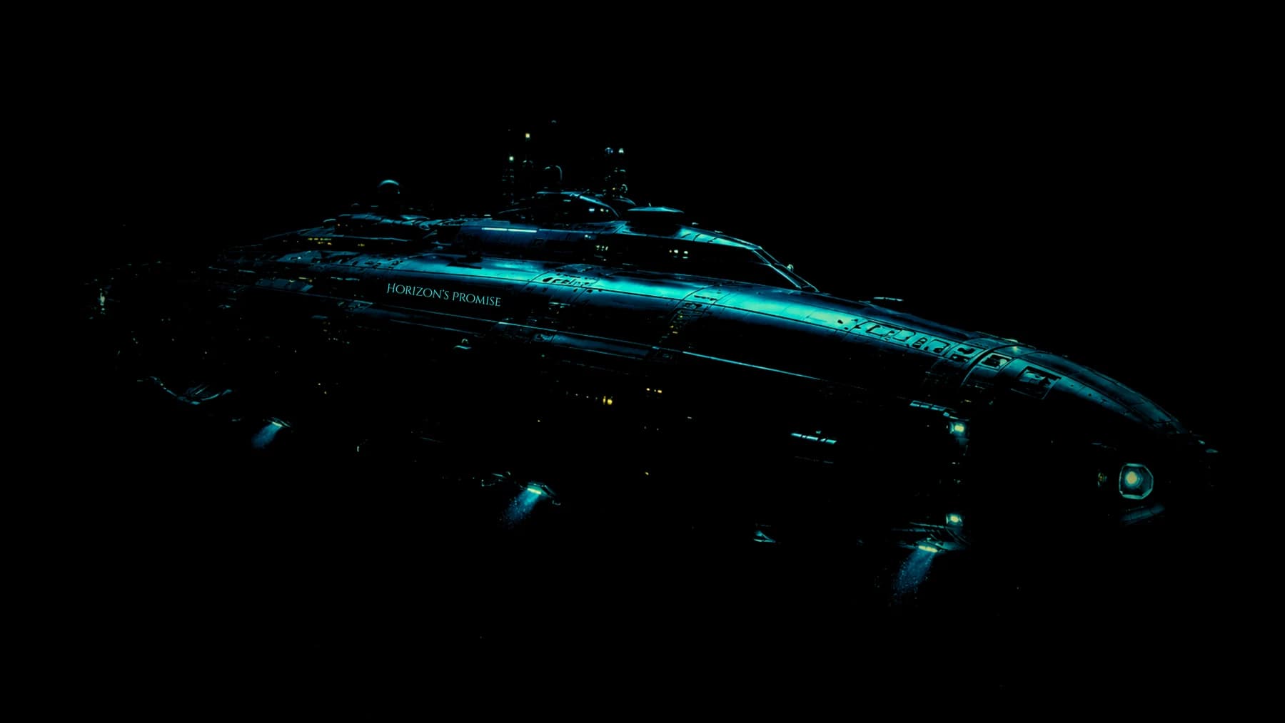The deep-ocean exploration submersible Horizon's Promise emerging from darkness
