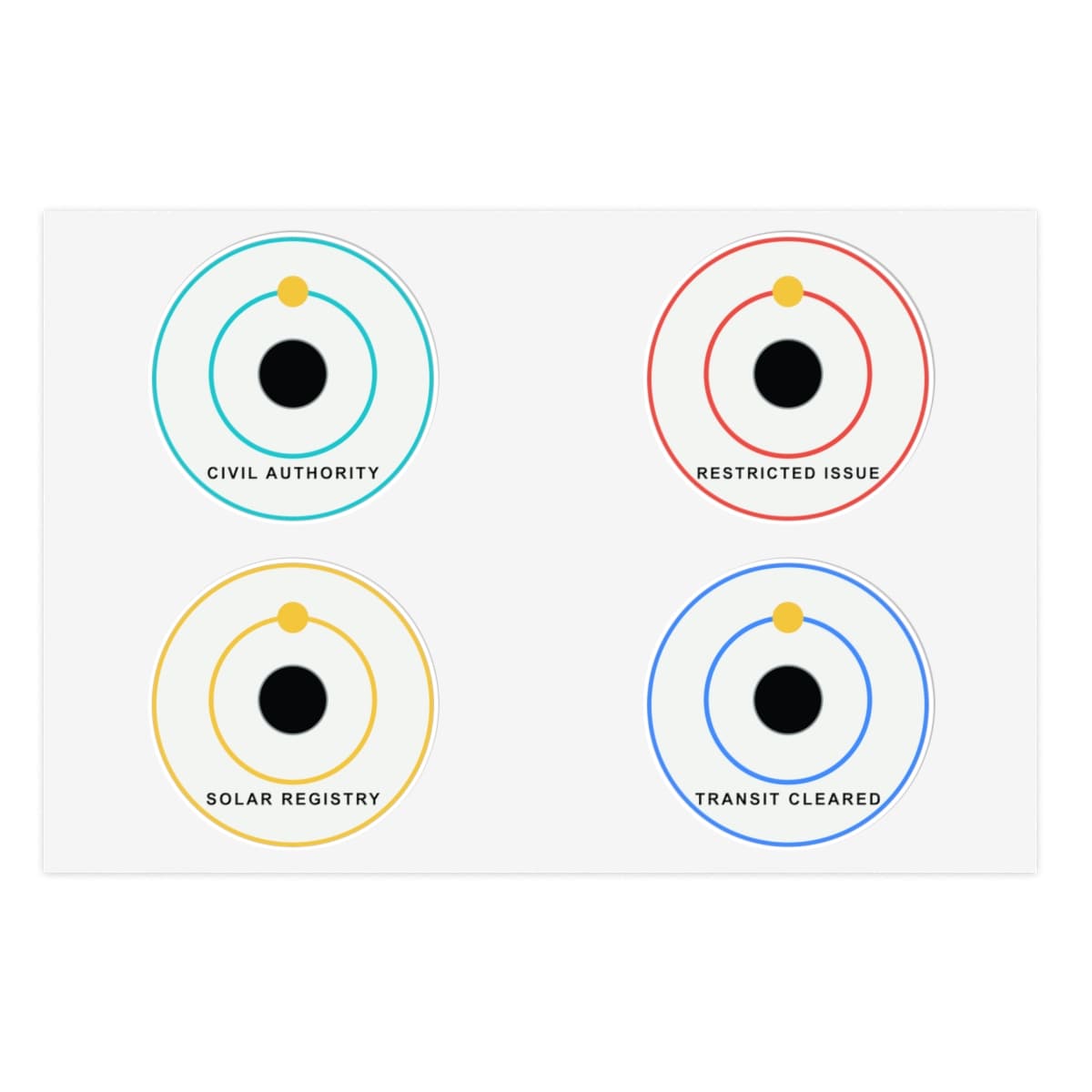 HELIO // Authority Seals Sticker Sheet
